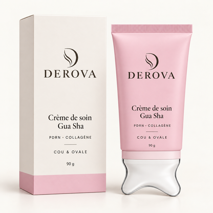 DEROVA — Crème cou & ovale avec embout gua sha