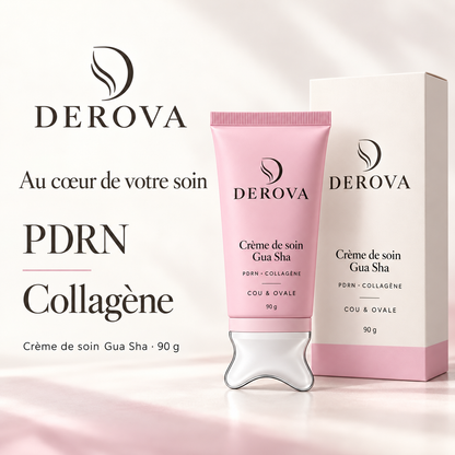 DEROVA — Crème cou & ovale avec embout gua sha
