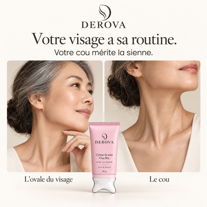 DEROVA — Crème cou & ovale avec embout gua sha